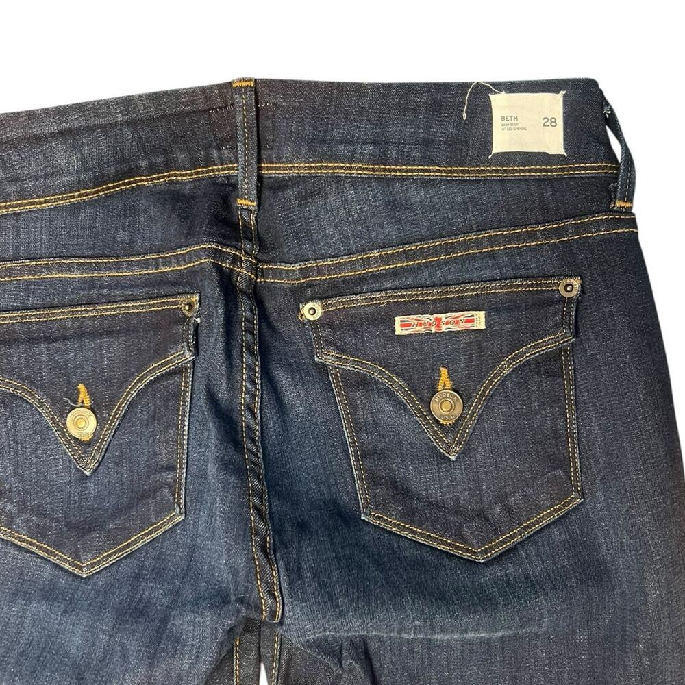 Hudson Beth Baby Bootcut Dark Wash Mid Rise Stretch Denim Size 28 - Picture 3 of 6